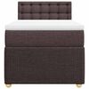 vidaXL Boxspringbett mit Matratze Dunkelbraun 90x190 cm Stoff