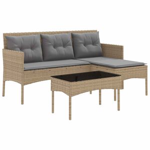 vidaXL Gartensofa-set mit Kissen 2 pcs Poly-Rattan