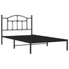 vidaXL Bettgestell mit Kopfteil Metall Schwarz 107x203 cm