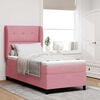 vidaXL Boxspringbett mit Matratze Rosa 200 x 80 cm Polyester