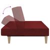 vidaXL Schlafsofa 2-Sitzer mit Hocker Weinrot Stoff