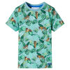 vidaXL Kinder-T-Shirt Hellgr&uuml;n Melange 128