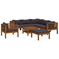 vidaXL 8-tlg. Garten-Lounge-Set mit Auflage Massivholz Akazie