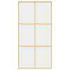 vidaXL Schiebet&uuml;r Golden 102,5x205 cm ESG-Klarglas und Aluminium