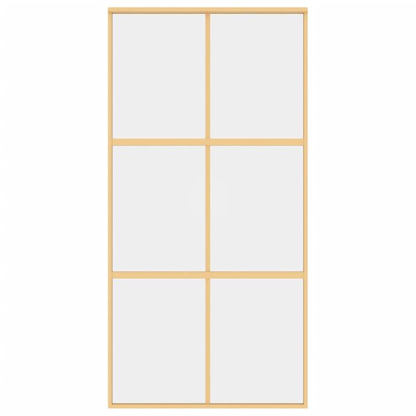 vidaXL Schiebet&uuml;r Golden 102,5x205 cm ESG-Klarglas und Aluminium
