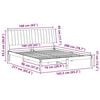 vidaXL Bettrahmen mit Kopfteil Braun 160 x 200 cm Massives Kiefernholz