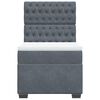 vidaXL Boxspringbett mit Matratze Dunkelgrau 100x200 cm Samt