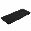 vidaXL Stufenmatten Selbstklebend 15 Stk. 65x24,5x3,5 cm Schwarz
