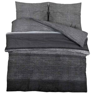 vidaXL Bettw&auml;sche-Set Dunkelgrau 140x200 cm Baumwolle
