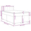 vidaXL Boxspringbett mit Matratze Taupe 120x200 cm Stoff
