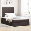 vidaXL Ottoman-Bett mit Matratze & LEDs Dunkelbraun 120x190 cm Stoff