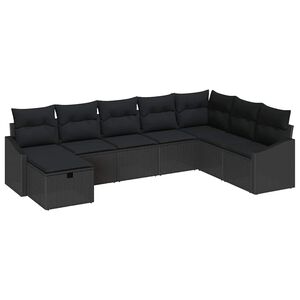 vidaXL Sofa Set mit Kissen 8 pcs Poly-Rattan