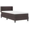vidaXL Boxspringbett mit Matratze Dunkelbraun 200 x 90 cm Stoff
