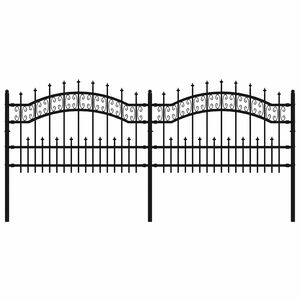 vidaXL Gartenzaun KAMPEN 240 x 115 cm Pulverbeschichteter Stahl
