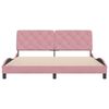 vidaXL Bettgestell ohne Matratze Rosa 180x200 cm Samt