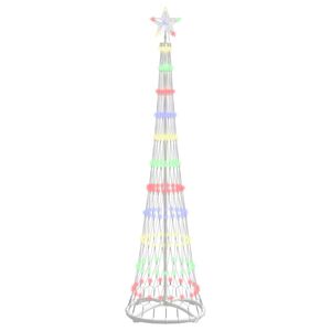 vidaXL LED-Weihnachtsbaum Mehrfarbig 51 x 51 x 190 cm Metall
