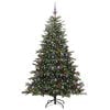 vidaXL K&uuml;nstlicher Weihnachtsbaum mit 300 LEDs mit St&auml;nder Gr&uuml;n 210 cm