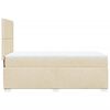 vidaXL Boxspringbett mit Matratze Creme 90x190 cm Stoff
