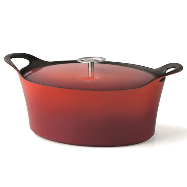 CUISINOX Gusseisen-Topf Emailliert 3,9 L 29 cm Oval Rot
