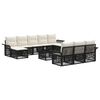 vidaXL Gartensofa-set 11 pcs Schwarz Poly-Rattan