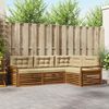 vidaXL Outdoor-Sofagarnitur mit Kissen 4 pcs Natur und Beige