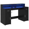vidaXL Schreibtisch mit Speicher Schwarz Eichen-Optik 140 x 55 x 91 cm