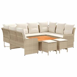 vidaXL M&ouml;belsets 8 stk. Beige und Creme PE-Rattan
