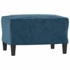vidaXL 3-Sitzer-Sofa mit Hocker Blau 180 cm Samt