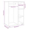 vidaXL Kleiderschrank Braun Eichen-Optik 80x40x110 cm Holzwerkstoff
