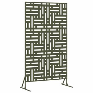 vidaXL Sichtschutz 100 x 50 x 180 cm Stahl Olivgr&uuml;n