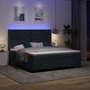 vidaXL Boxspringbett mit Matratze mit LED Dunkelgrau 180 x 200 cm Samt