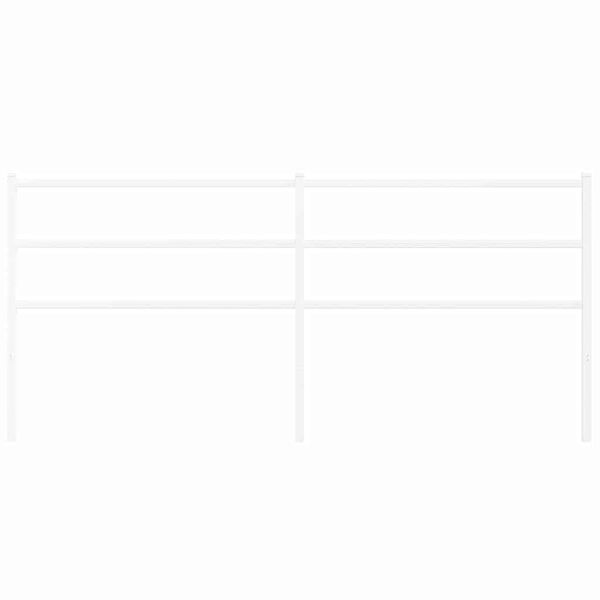 vidaXL Ersatz-Kopfteil Metall Wei&szlig; 193 cm
