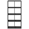 vidaXL Raumteiler-B&uuml;cherregal Schwarz 69,5x29x137,5 cm Holzwerkstoff