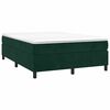 vidaXL Boxspringbett mit Matratze Dunkelgr&uuml;n 140x190 cm Samt
