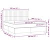 vidaXL Boxspringbett mit Matratze Schwarz 160x200 cm Samt