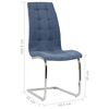 vidaXL Freischwinger 4 Stk. Blau Stoff