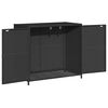 vidaXL Gartenschrank Schwarz 83x45x76 cm Poly Rattan