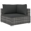 vidaXL 8-tlg. Garten-Lounge-Set mit Auflagen Poly Rattan Grau