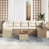 vidaXL Gartensofa-set mit Kissen 8 pcs Beige Poly-Rattan