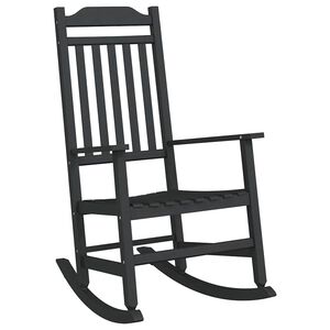 vidaXL Schaukelstuhl Schwarz 84 x 65 x 114 cm Harz