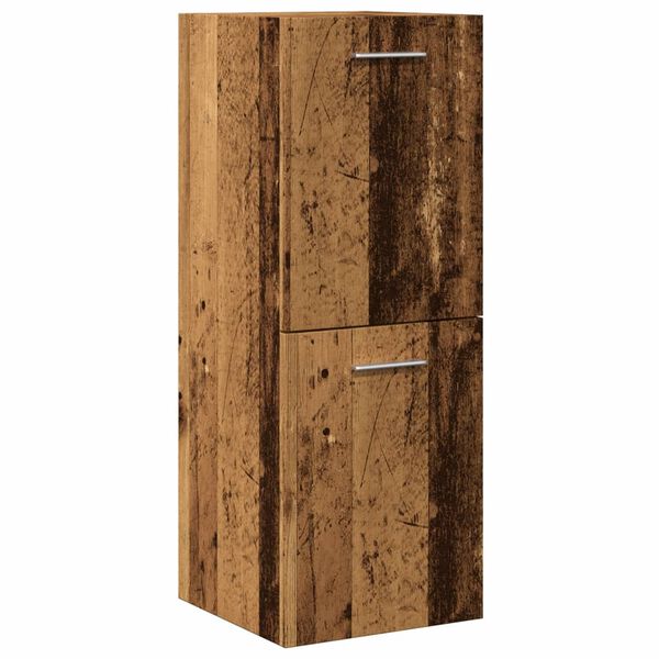 vidaXL Bad-H&auml;ngeschrank Altholz-Optik 30x30x80 cm Holzwerkstoff