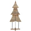 vidaXL Weihnachtsbaum mit St&auml;nder Braun 181,5 cm Massivholz Teak