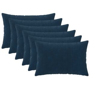 vidaXL Kissenbezug 6 pcs HEERLEN Blau 30 x 50 cm Mikrofaser Fleece
