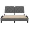vidaXL Bettgestell ohne Matratze Dunkelgrau 140x190 cm Stoff