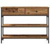 vidaXL Konsolentisch mit Regal Altholz 72,5 x 25 x 75 cm Holzwerkstoff