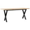 vidaXL Couchtisch X-Gestell 110x40x45,5 cm Massivholz Kiefer Stahl