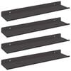 vidaXL Schwebendes Regal 4 pcs Schwarz 40 x 8,5 x 2,5 cm Stahl