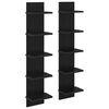 vidaXL Wandregal 2 stk. Schwarze Eiche 22 x 15 x 100 cm Holzwerkstoff