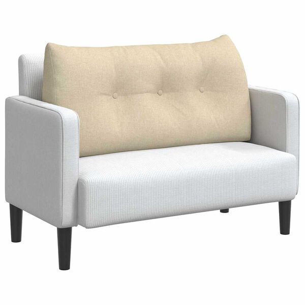 vidaXL R&uuml;cken Kissen Creme 100 x 24 x 50 cm Stoff