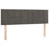 vidaXL Kopfteile Dunkelgrau 144x5x78/88 cm Samt